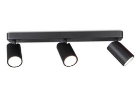 M6711  Sal Linear 3 Light Spotlight GU10 Matt Black